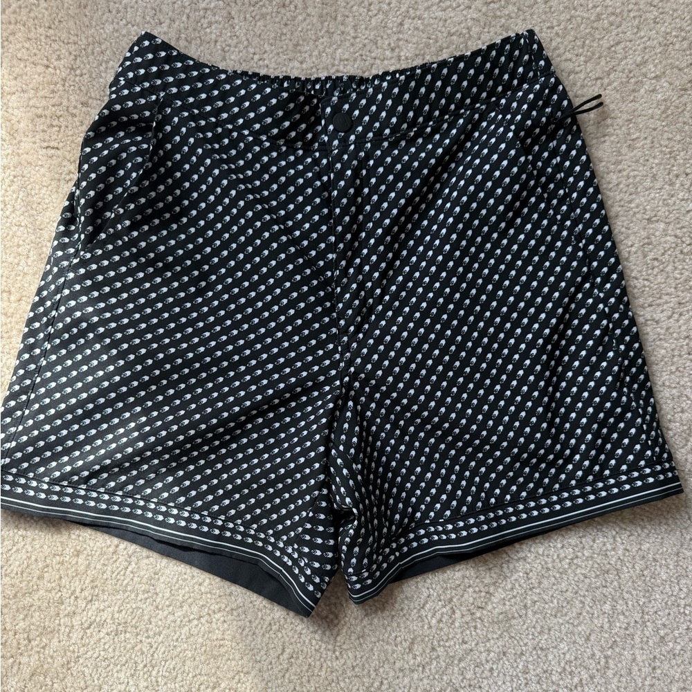 DSG Black Athletic Shorts with White Microprint